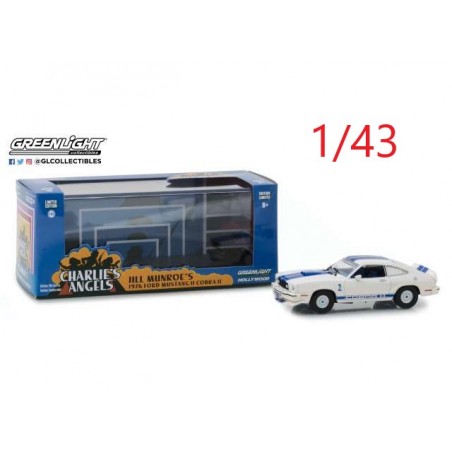 Motorcraft Racing 1976 MUSTANG COBRA II FARRAH FAWCETT CHARLIES ANGELS 1/18 BY GREENLIGHT 12880 B Ford Motorcraft