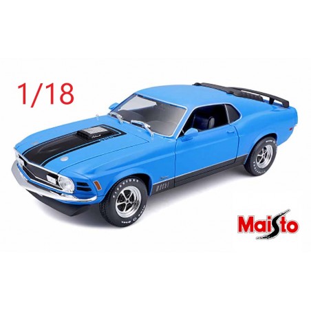 1970 Ford Mustang Mach 1 bleue - Maisto