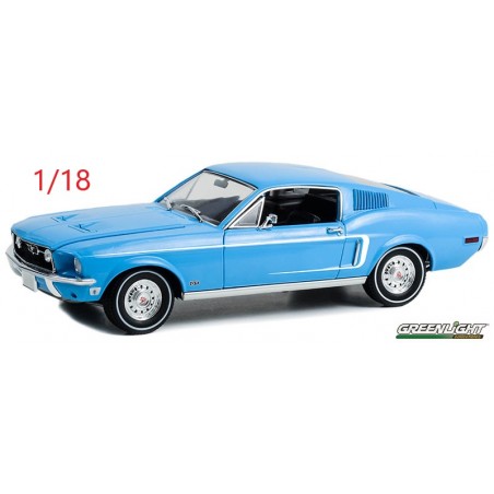 1968 Ford Mustang Fastback bleue - Greenlight