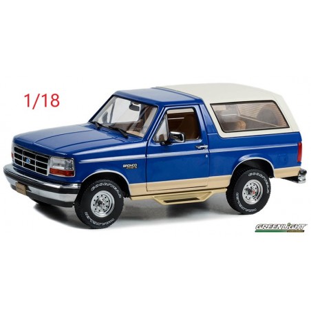 1996 Ford Bronco bleu - Greenlight