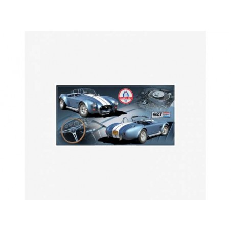Plaque métal Shelby cobra 427 bleue - Tac Signs
