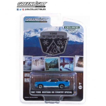 1967Ford Mustang Coupé Ski Country bleue - Greenlight