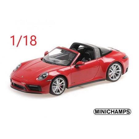 2021 Porsche 911 ( 992 ) Targa 4 GTS rouge - Minichamps