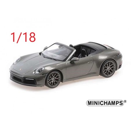 2019 Porsche 911 Carrera 4S cabriolet grise - Minichamps