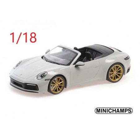 2019 Porsche 911 Carrera 4S cabriolet grise pale - Minichamps