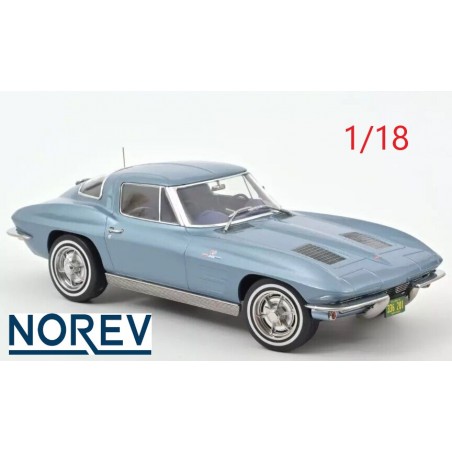 1963 Chevrolet Corvette C2 Sting ray coupé bleue - Norev