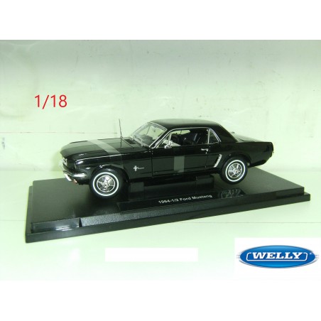 1964 1/2 Ford Mustang coupé noire - Welly