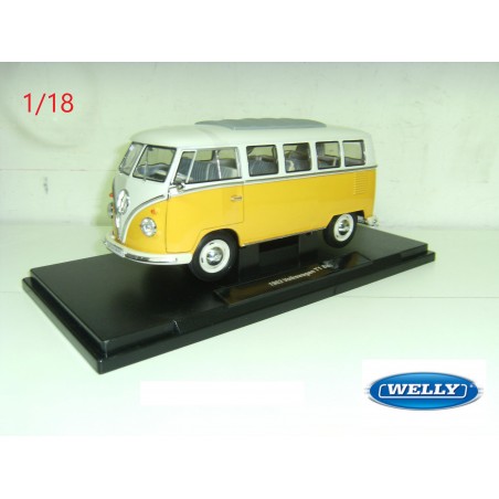 1962 Volkswagen Combi bus jaune/blanc - Welly