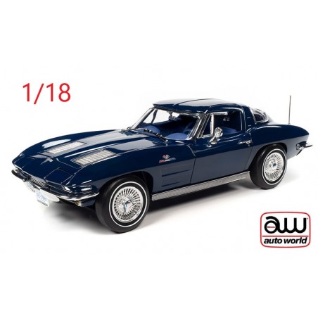 1963 Chevrolet Corvette Sting Ray bleue - Auto World