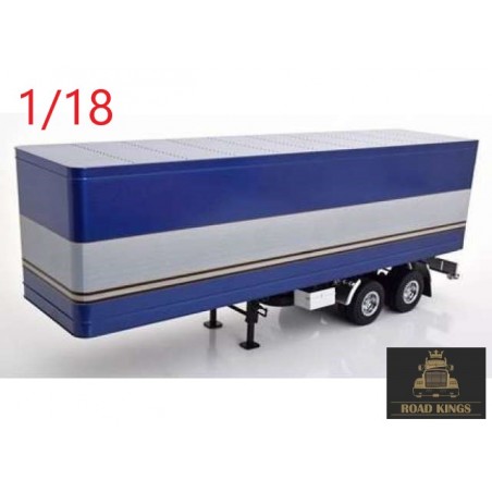 1/18 remorque de camion bleue/grise - Road Kings