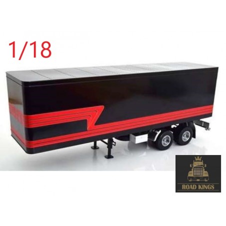 1/18 remorque de camion noire/rouge - Road Kings