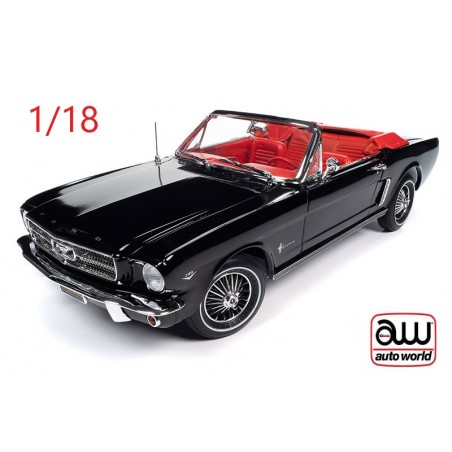 1964 1/2 Ford Mustang Cabriolet noire - Auto World