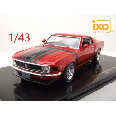 1970 Ford Mustang Boss302 rouge et noire - Ixo