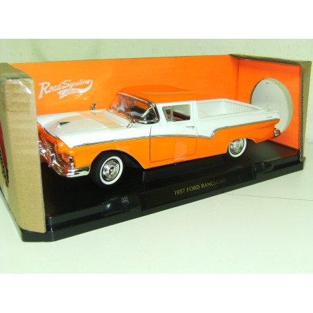 Ford Ranchero 1957 orange et blanche - Lucky