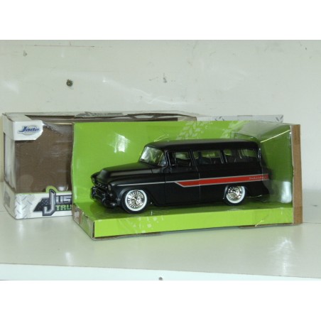 1957 Chevrolet Suburban noir mat - Jada toys
