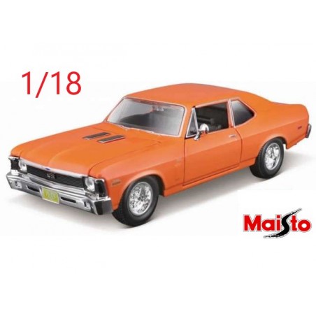 Chevrolet Nova SS coupé 1970 orange métal - Maisto