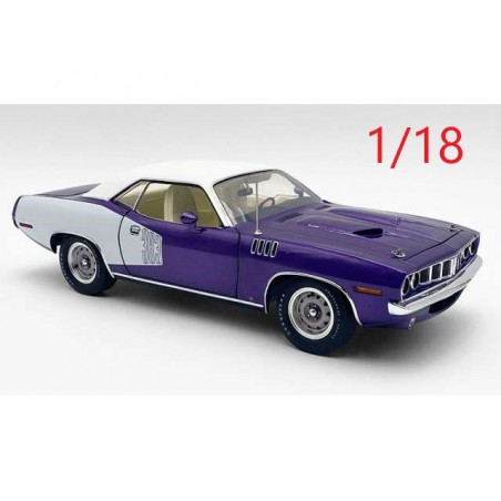 Plymouth Cuda 383 violet et blanc 1971 - ACME