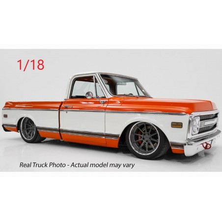 Chevrolet C-10 Pick-up 1970 Pro touring blanc et orange - ACME