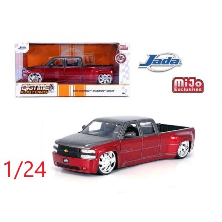 Chevrolet Silverado Dually 1999 gris et rouge - Jada Toys