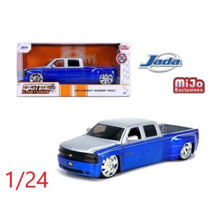 Chevrolet Silverado Dually 1999 gris et bleu - Jada Toys