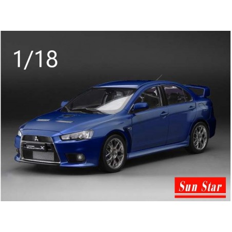 Mitsubishi Lancer Evo X bleue métal - Sunstar