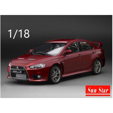 Mitsubishi Lancer Evo X rouge métal - Sunstar