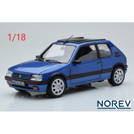 Peugeot 205 GTI 1.9L 1992 bleue Miami - Norev