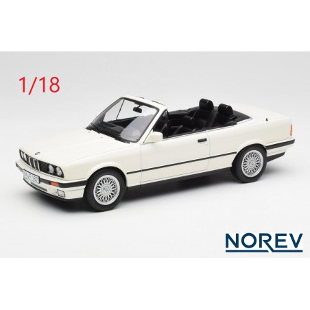 BMW E30 3.25i cabriolet 1991 blanche - NOREV