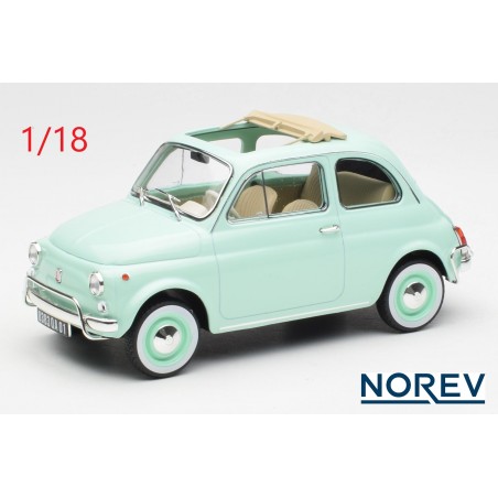Fiat 500 L 1968 découvrable verte - Norev