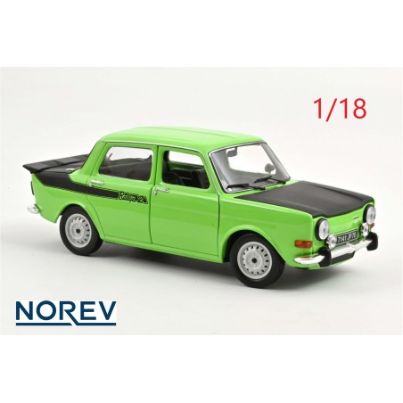 Simca 1000 Rallye 2 de 1976 verte et noire - Norev