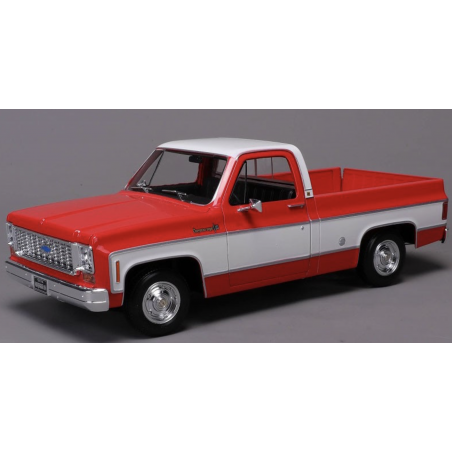 Chevrolet C10 Cheyenne Pick-up 1974 rouge et blanc - Maisto
