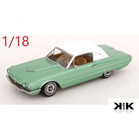 Ford Thunderbird coupé 1966 verte et blanche - KK Scale