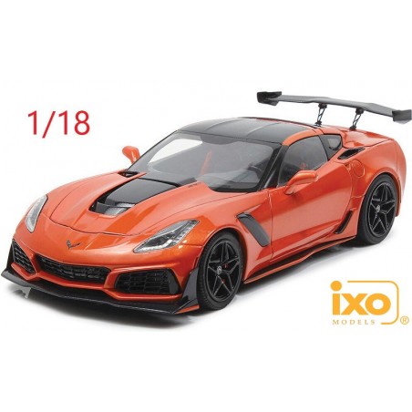 Chevrolet Corvette C7 ZR1 2019 orange métal - Ixo
