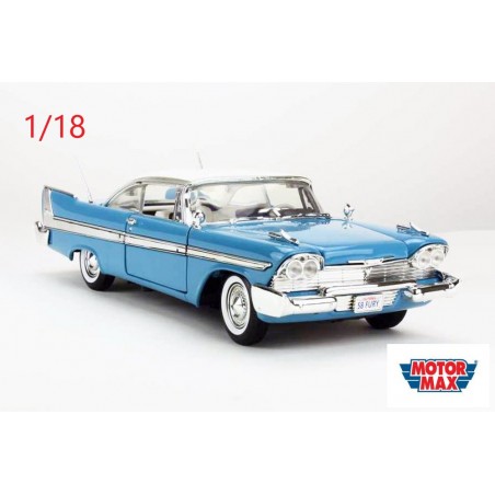 Plymouth Fury 1958 bleue et blanche - Motormax