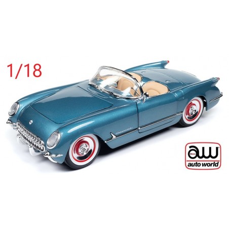 Chevrolet Corvette 1954 cabriolet bleue métal - Auto World