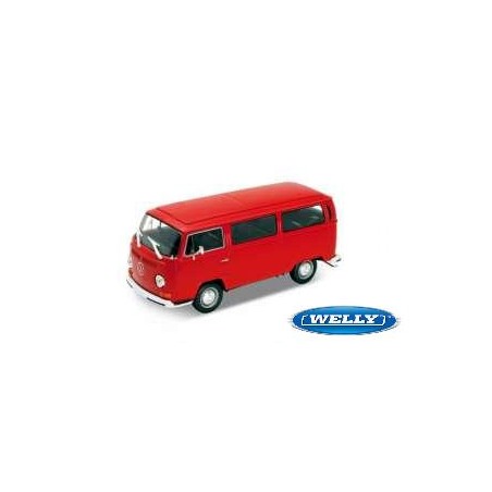 Volkswagen Combi T2 bus rouge - Welly