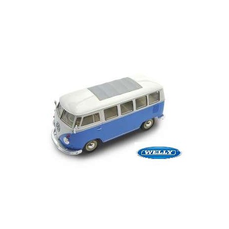 Volkswagen Combi T1 bus bleu/blanc - Welly